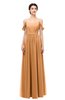 ColsBM Elwyn Pheasant Bridesmaid Dresses Floor Length Pleated V-neck Romantic Backless A-line