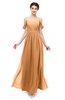 ColsBM Elwyn Pheasant Bridesmaid Dresses Floor Length Pleated V-neck Romantic Backless A-line