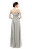 ColsBM Elwyn Platinum Bridesmaid Dresses Floor Length Pleated V-neck Romantic Backless A-line