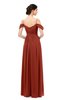 ColsBM Elwyn Rust Bridesmaid Dresses Floor Length Pleated V-neck Romantic Backless A-line