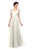 ColsBM Elwyn Whisper White Bridesmaid Dresses Floor Length Pleated V-neck Romantic Backless A-line