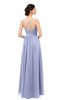 ColsBM Bryn Blue Heron Bridesmaid Dresses Floor Length Sash Sleeveless Simple A-line Criss-cross Straps