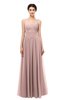 ColsBM Bryn Blush Pink Bridesmaid Dresses Floor Length Sash Sleeveless Simple A-line Criss-cross Straps