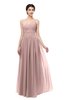 ColsBM Bryn Blush Pink Bridesmaid Dresses Floor Length Sash Sleeveless Simple A-line Criss-cross Straps