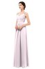 ColsBM Bryn Blush Bridesmaid Dresses Floor Length Sash Sleeveless Simple A-line Criss-cross Straps