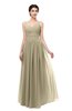 ColsBM Bryn Candied Ginger Bridesmaid Dresses Floor Length Sash Sleeveless Simple A-line Criss-cross Straps