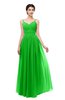 ColsBM Bryn Classic Green Bridesmaid Dresses Floor Length Sash Sleeveless Simple A-line Criss-cross Straps