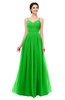 ColsBM Bryn Classic Green Bridesmaid Dresses Floor Length Sash Sleeveless Simple A-line Criss-cross Straps