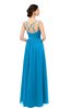 ColsBM Bryn Cornflower Blue Bridesmaid Dresses Floor Length Sash Sleeveless Simple A-line Criss-cross Straps