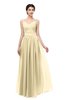 ColsBM Bryn Cornhusk Bridesmaid Dresses Floor Length Sash Sleeveless Simple A-line Criss-cross Straps