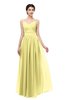 ColsBM Bryn Daffodil Bridesmaid Dresses Floor Length Sash Sleeveless Simple A-line Criss-cross Straps