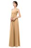 ColsBM Bryn Desert Mist Bridesmaid Dresses Floor Length Sash Sleeveless Simple A-line Criss-cross Straps