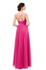 ColsBM Bryn Fandango Pink Bridesmaid Dresses Floor Length Sash Sleeveless Simple A-line Criss-cross Straps