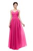 ColsBM Bryn Fandango Pink Bridesmaid Dresses Floor Length Sash Sleeveless Simple A-line Criss-cross Straps