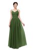 ColsBM Bryn Garden Green Bridesmaid Dresses Floor Length Sash Sleeveless Simple A-line Criss-cross Straps