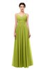 ColsBM Bryn Green Oasis Bridesmaid Dresses Floor Length Sash Sleeveless Simple A-line Criss-cross Straps