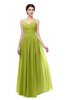 ColsBM Bryn Green Oasis Bridesmaid Dresses Floor Length Sash Sleeveless Simple A-line Criss-cross Straps