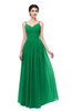 ColsBM Bryn Green Bridesmaid Dresses Floor Length Sash Sleeveless Simple A-line Criss-cross Straps