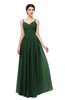 ColsBM Bryn Hunter Green Bridesmaid Dresses Floor Length Sash Sleeveless Simple A-line Criss-cross Straps