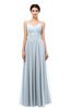 ColsBM Bryn Illusion Blue Bridesmaid Dresses Floor Length Sash Sleeveless Simple A-line Criss-cross Straps