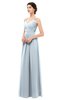 ColsBM Bryn Illusion Blue Bridesmaid Dresses Floor Length Sash Sleeveless Simple A-line Criss-cross Straps