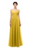 ColsBM Bryn Lemon Curry Bridesmaid Dresses Floor Length Sash Sleeveless Simple A-line Criss-cross Straps