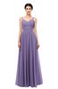 ColsBM Bryn Lilac Bridesmaid Dresses Floor Length Sash Sleeveless Simple A-line Criss-cross Straps