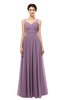 ColsBM Bryn Mauve Bridesmaid Dresses Floor Length Sash Sleeveless Simple A-line Criss-cross Straps