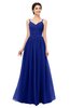 ColsBM Bryn Nautical Blue Bridesmaid Dresses Floor Length Sash Sleeveless Simple A-line Criss-cross Straps