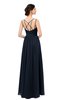 ColsBM Bryn Navy Blue Bridesmaid Dresses Floor Length Sash Sleeveless Simple A-line Criss-cross Straps