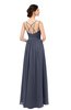 ColsBM Bryn Nightshadow Blue Bridesmaid Dresses Floor Length Sash Sleeveless Simple A-line Criss-cross Straps