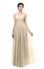 ColsBM Bryn Novelle Peach Bridesmaid Dresses Floor Length Sash Sleeveless Simple A-line Criss-cross Straps