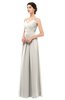 ColsBM Bryn Off White Bridesmaid Dresses Floor Length Sash Sleeveless Simple A-line Criss-cross Straps