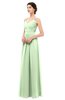 ColsBM Bryn Pale Green Bridesmaid Dresses Floor Length Sash Sleeveless Simple A-line Criss-cross Straps