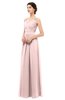 ColsBM Bryn Pastel Pink Bridesmaid Dresses Floor Length Sash Sleeveless Simple A-line Criss-cross Straps