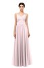 ColsBM Bryn Petal Pink Bridesmaid Dresses Floor Length Sash Sleeveless Simple A-line Criss-cross Straps
