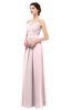 ColsBM Bryn Petal Pink Bridesmaid Dresses Floor Length Sash Sleeveless Simple A-line Criss-cross Straps