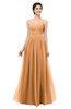 ColsBM Bryn Pheasant Bridesmaid Dresses Floor Length Sash Sleeveless Simple A-line Criss-cross Straps