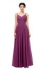 ColsBM Bryn Raspberry Bridesmaid Dresses Floor Length Sash Sleeveless Simple A-line Criss-cross Straps