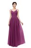 ColsBM Bryn Raspberry Bridesmaid Dresses Floor Length Sash Sleeveless Simple A-line Criss-cross Straps