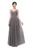 ColsBM Bryn Ridge Grey Bridesmaid Dresses Floor Length Sash Sleeveless Simple A-line Criss-cross Straps