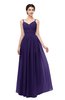 ColsBM Bryn Royal Purple Bridesmaid Dresses Floor Length Sash Sleeveless Simple A-line Criss-cross Straps