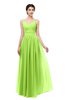 ColsBM Bryn Sharp Green Bridesmaid Dresses Floor Length Sash Sleeveless Simple A-line Criss-cross Straps
