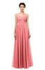 ColsBM Bryn Shell Pink Bridesmaid Dresses Floor Length Sash Sleeveless Simple A-line Criss-cross Straps