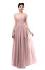ColsBM Bryn Silver Pink Bridesmaid Dresses Floor Length Sash Sleeveless Simple A-line Criss-cross Straps