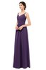 ColsBM Bryn Violet Bridesmaid Dresses Floor Length Sash Sleeveless Simple A-line Criss-cross Straps