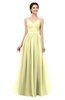 ColsBM Bryn Wax Yellow Bridesmaid Dresses Floor Length Sash Sleeveless Simple A-line Criss-cross Straps