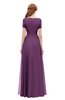 ColsBM Morgan Grape Juice Bridesmaid Dresses Zip up A-line Traditional Sash Bateau Short Sleeve