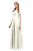 ColsBM Morgan Ivory Bridesmaid Dresses Zip up A-line Traditional Sash Bateau Short Sleeve