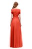 ColsBM Morgan Mandarin Red Bridesmaid Dresses Zip up A-line Traditional Sash Bateau Short Sleeve